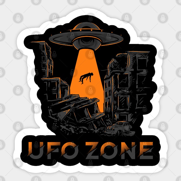 alens ufo zone Sticker by mytee